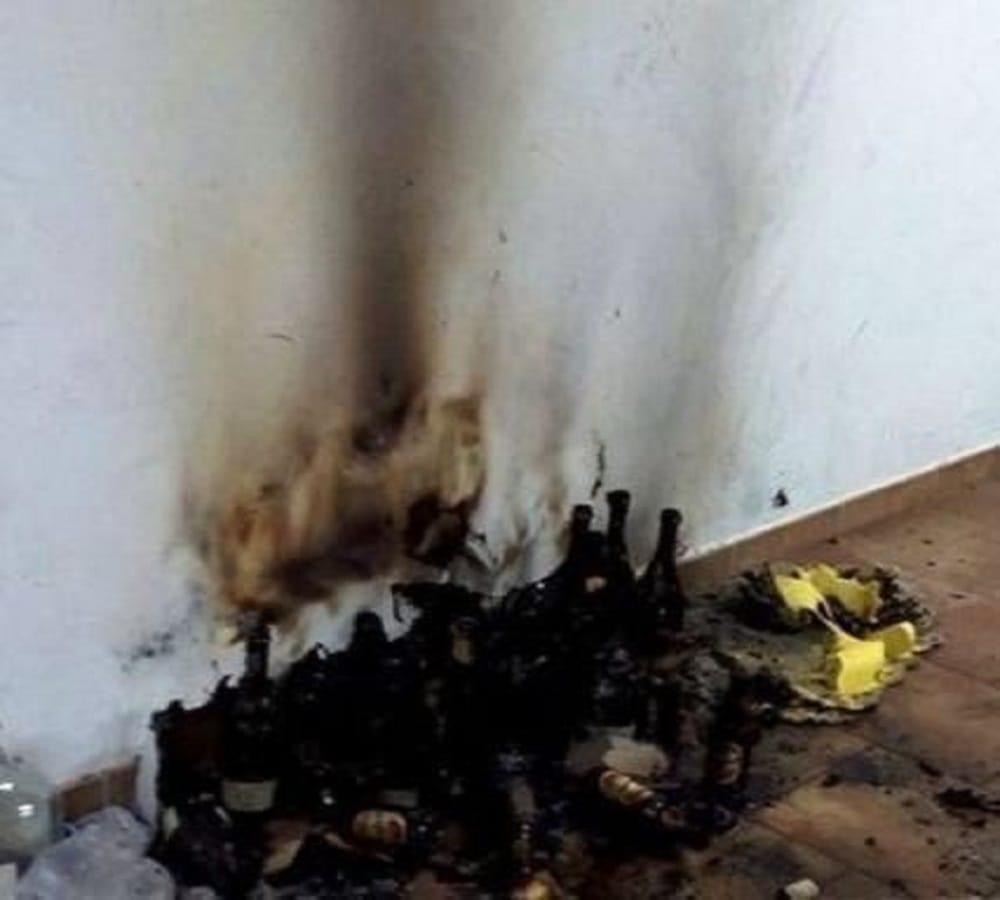 रसोई गैस रिसाव से लगी आग