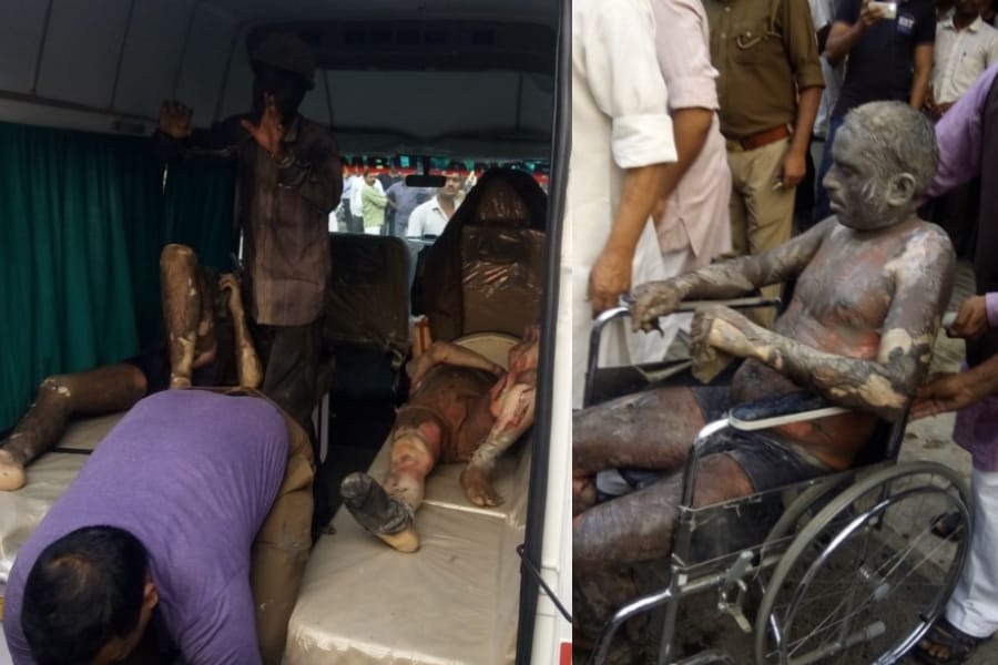 pics of NTPC explosion in unchahar in raebareli.