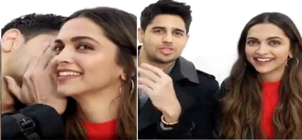 Sidharth Malhotra whispers this special secret in Deepika Padukones ears