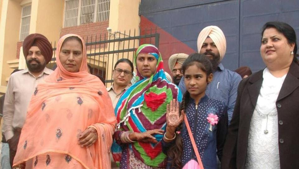 Sentence over, 11-yr-old girl released form amritsar jail