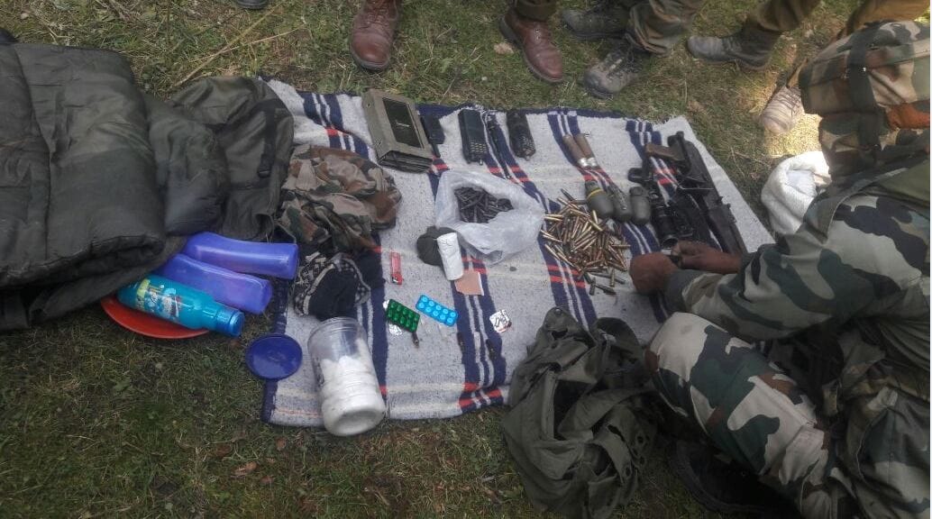 arms recovered from Gulmarg Sector kashmir