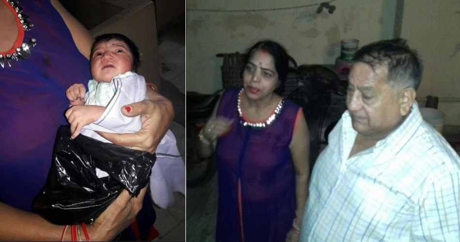 three days girl child thrown outside house at ambala city