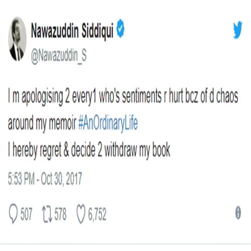 Nawazuddin Siddiqui wife force him to withdraw his biography