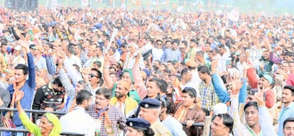 pm narendra modi rally in dhaula kuan in himachal