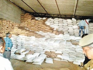 food found more than stock in sealed godown