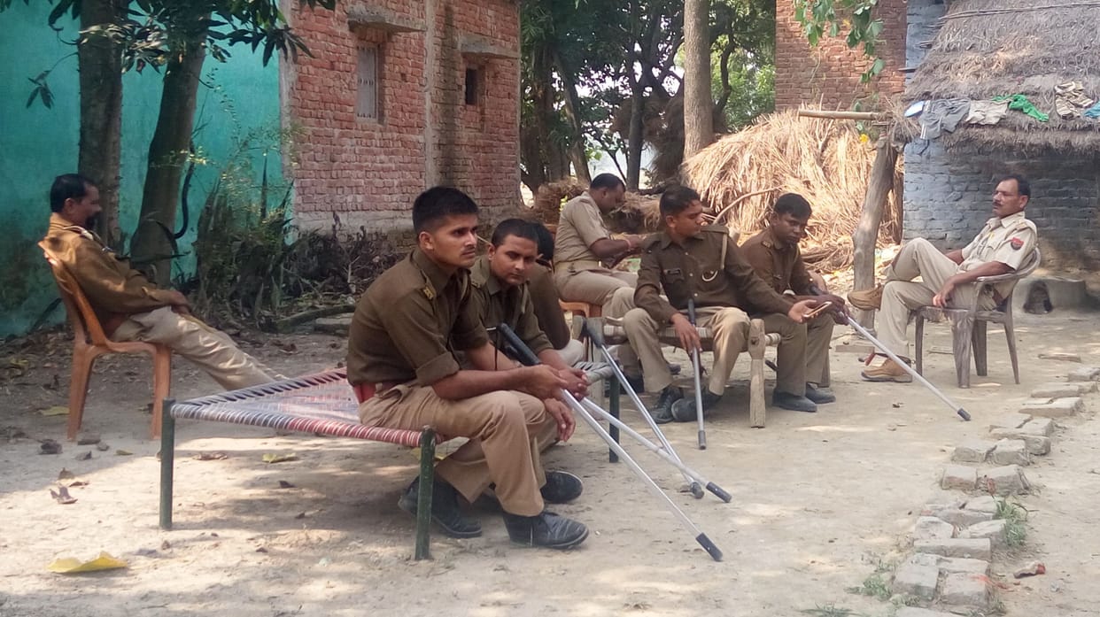 Demolition and stone pelting of the accused girl