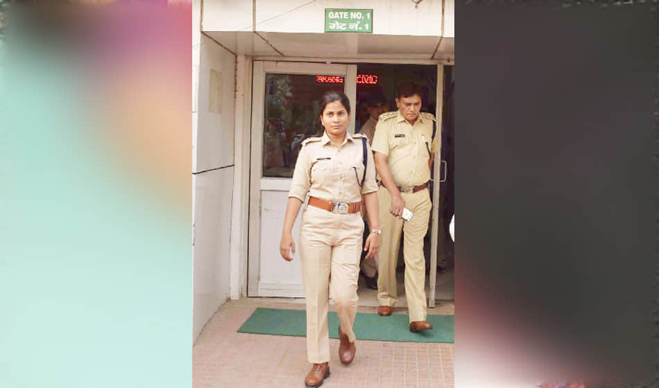 woman accused a baba to molest and grab land took poison in police station 