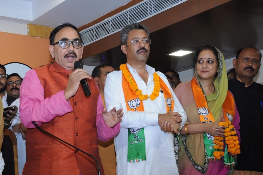 jitin prasad's brother join BJP in Lucknow.