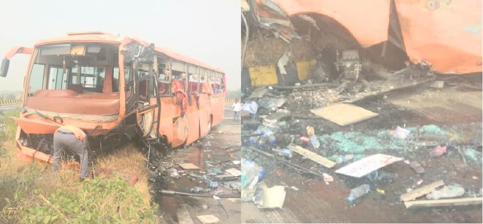 himachal school bus accident at agra nh two