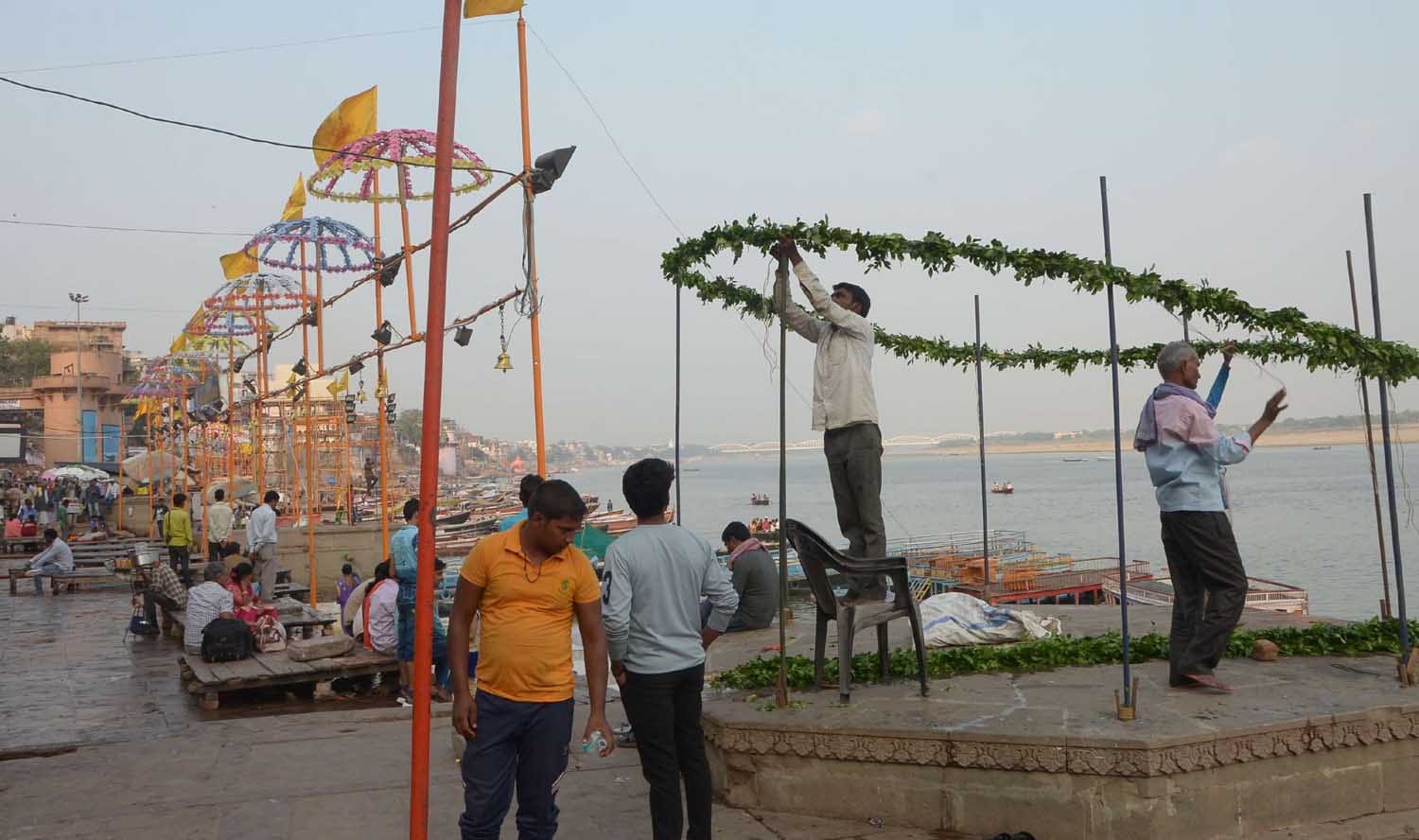 varanasi is set for dev deepawali decoration over