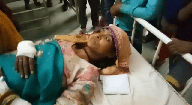Firing on a woman in a village of Alwar, rajasthan