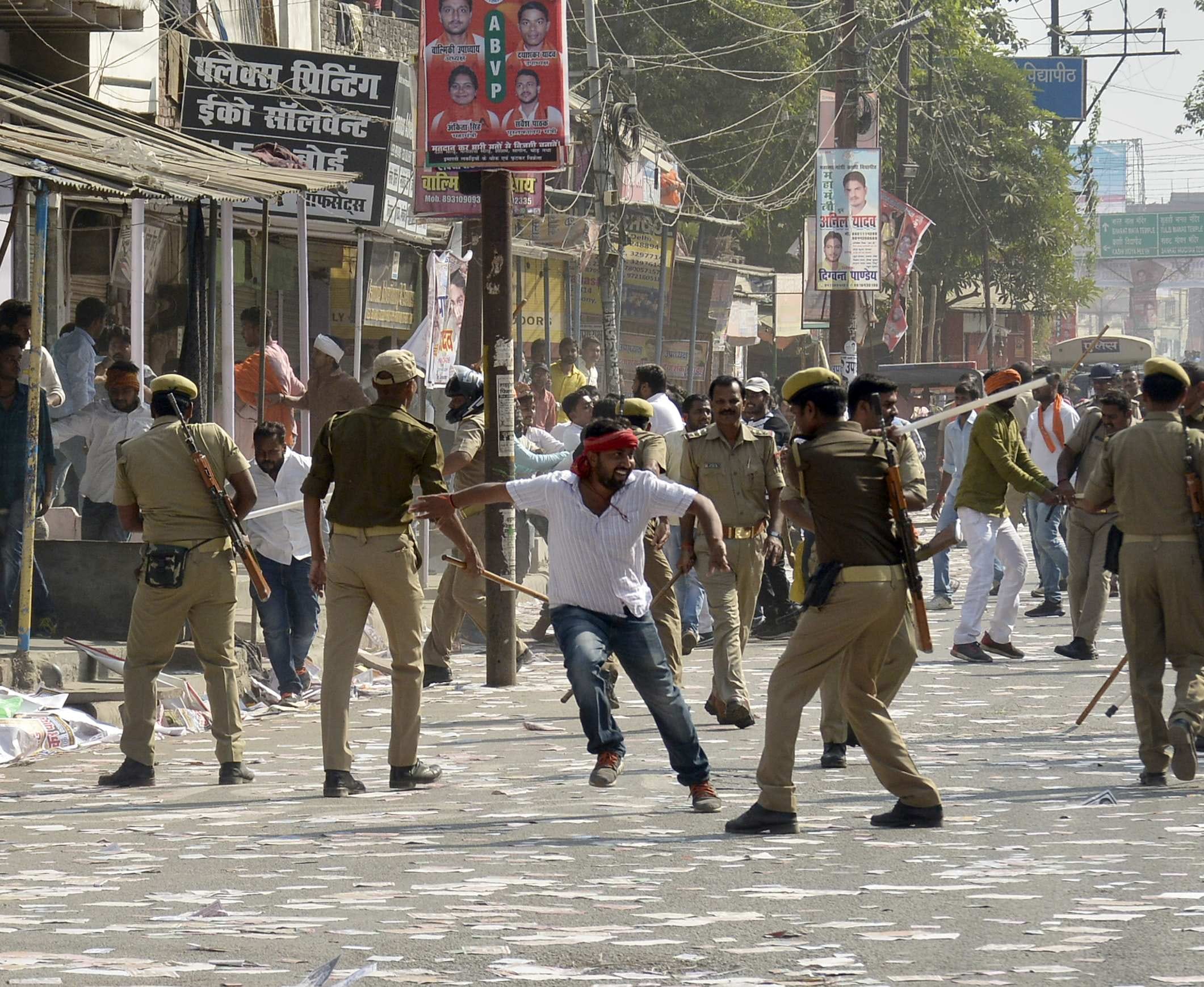 Chaos in kashi vidyapeeth student election