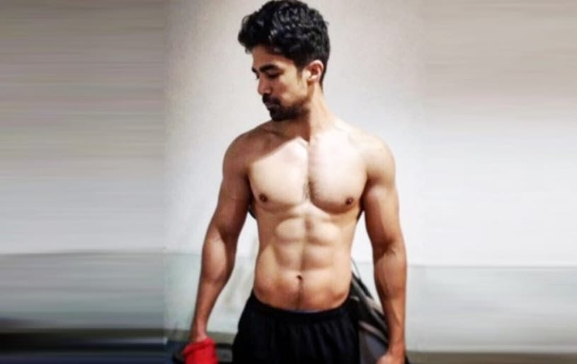 actor Saqib Saleem doing hard workout for race 3, to get in shape