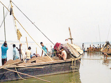 Illegal sand mining in the Mau region
