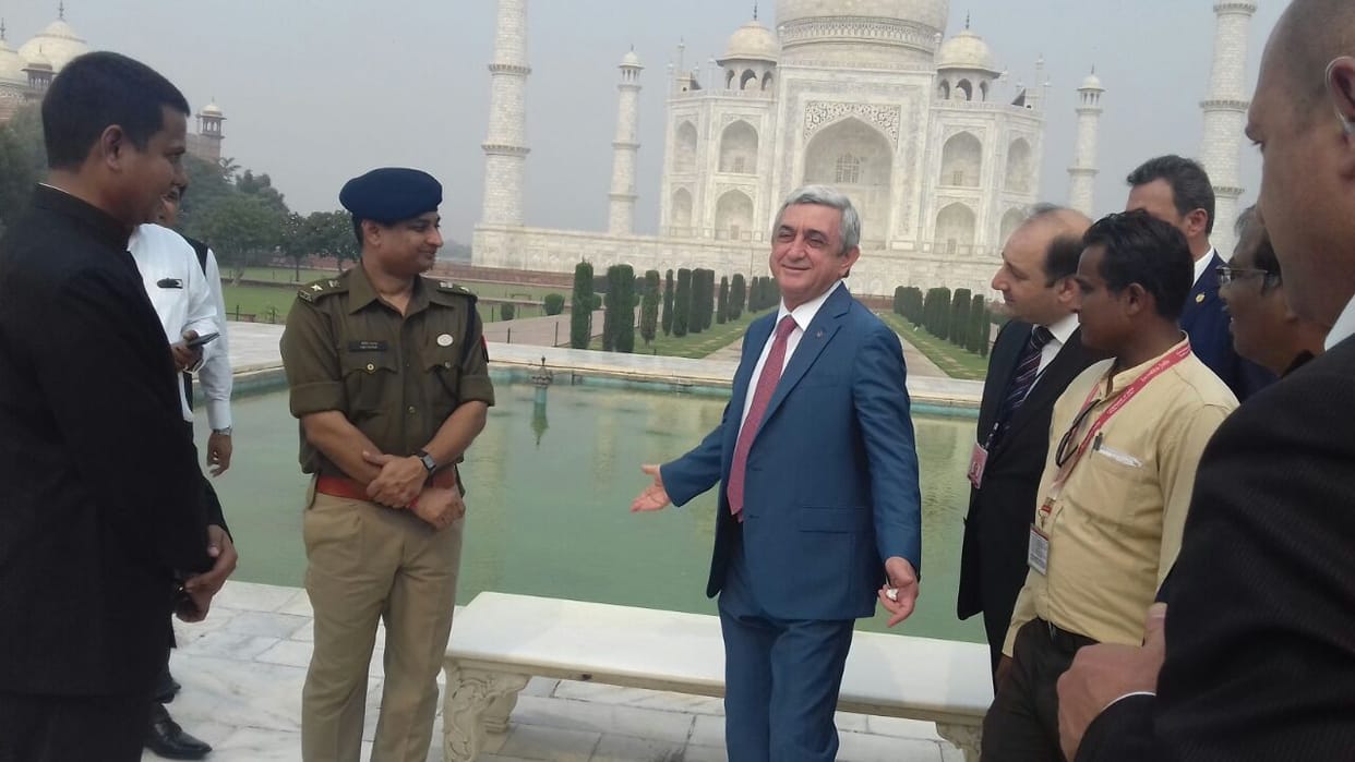 republic of Armenia president visited taj mahal 
