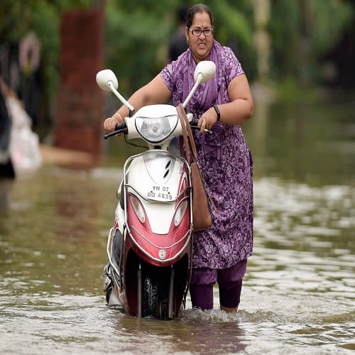 Chennai gets submerged due to continuous rain