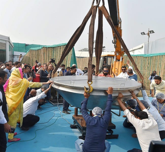 Khichdi cooked for world record in world food india in presence of Baba Ramdev