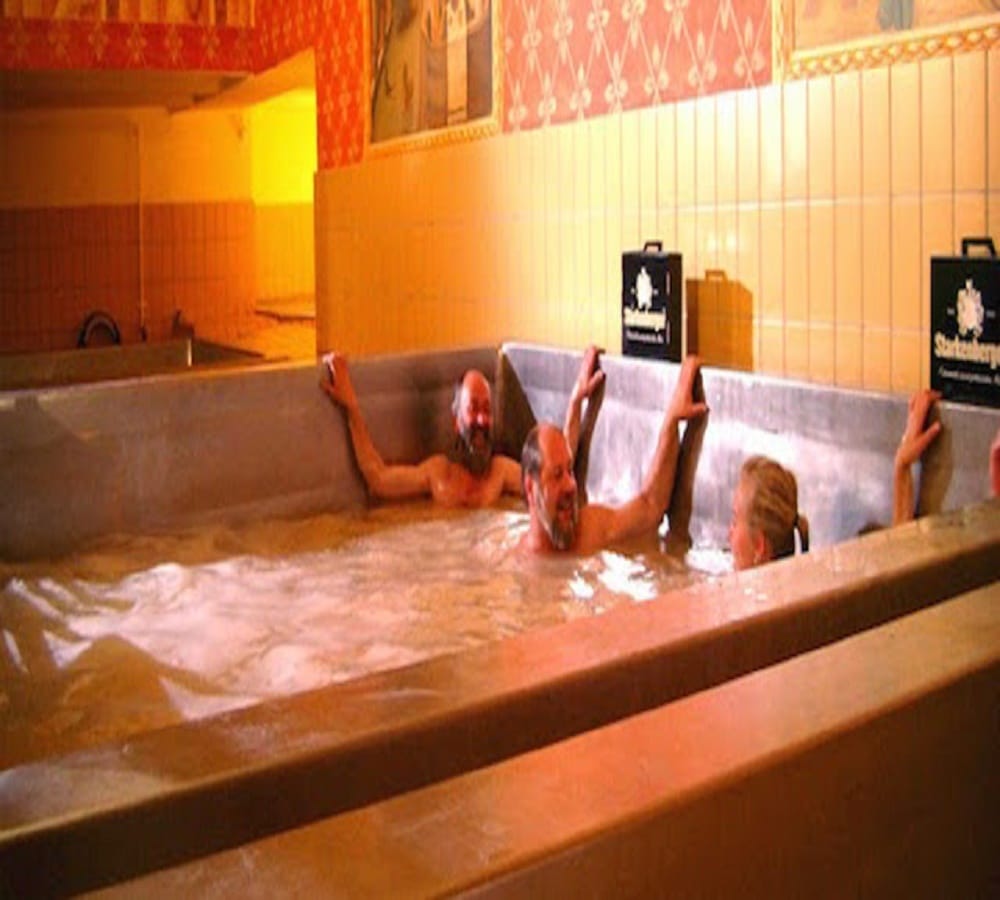 first ever beer swimming pool at Tarrenz in Austria 