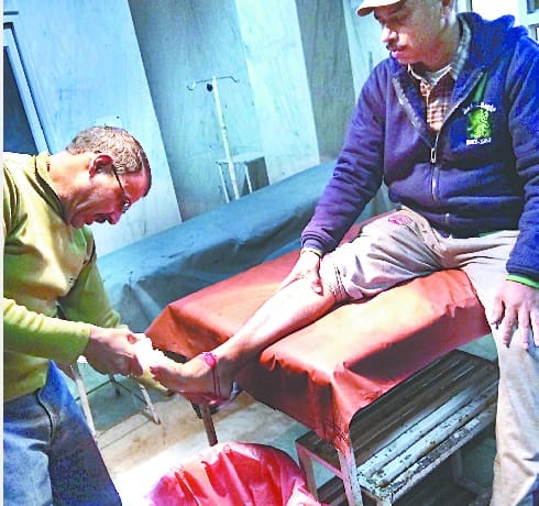 In the moving scootee also cut the monkey