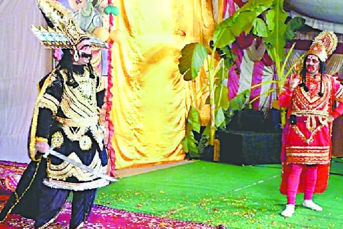Angad-Ravana dialogue in Baghechina