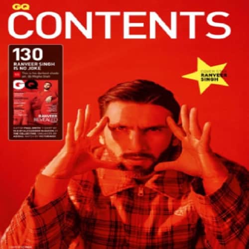 Ranveer Singh photo shoot for GQ India magazine cover page 