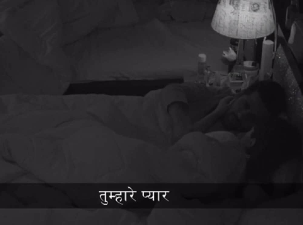big boss contestants puneesh and bandagi kissed each other during show