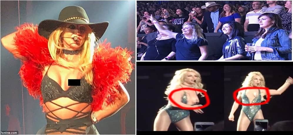 Britney Spears suffers a nip slip while performing in Las Vegas