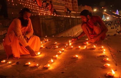 Cultural program organised on ganga ghat on dev deepawali in varanasi
