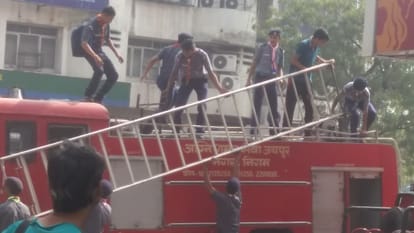 major fire broke out at indusind bank in jaipur 