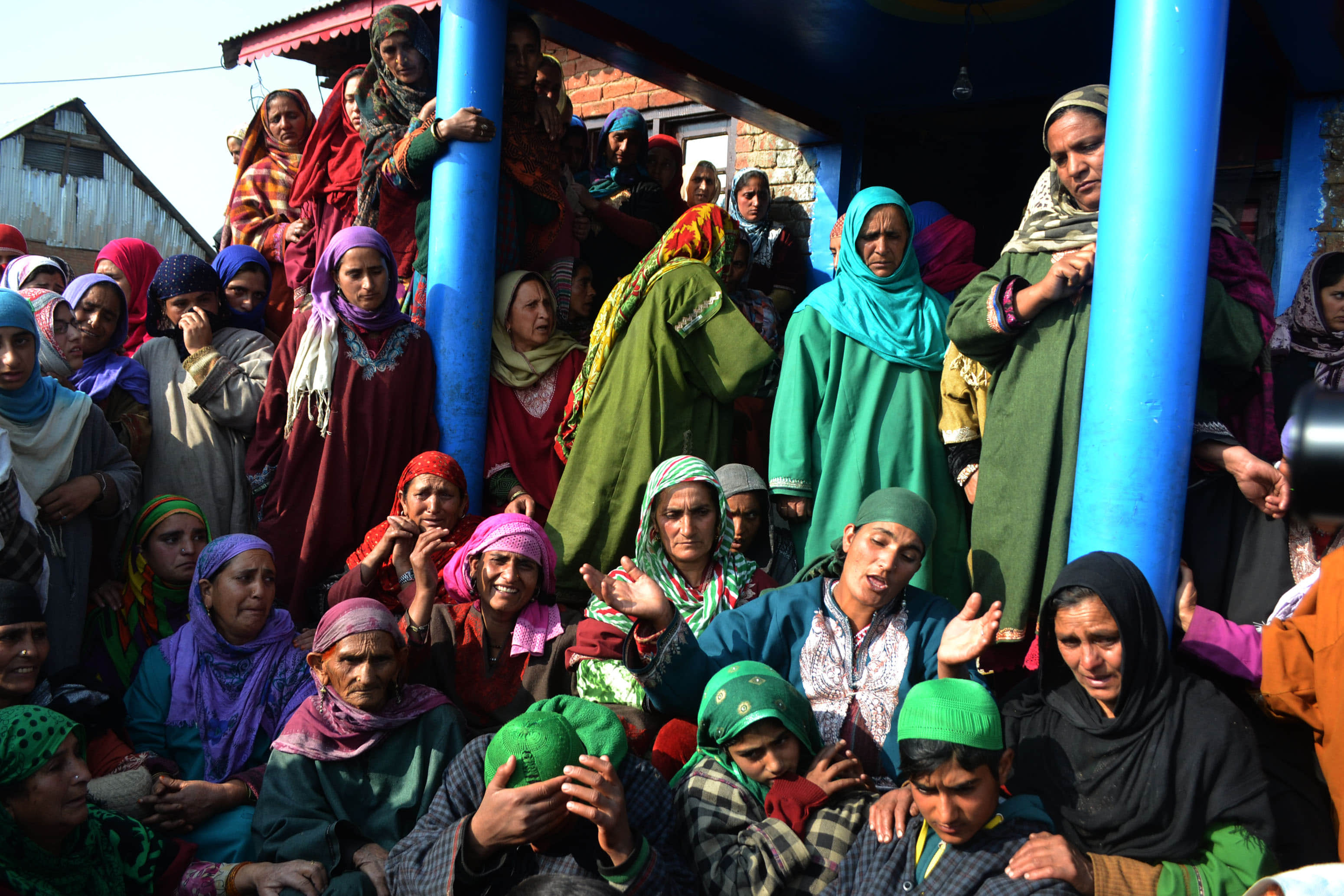 Funeral pictures of constable Abdul Salaam who was killed in a militants attack at Rajpora