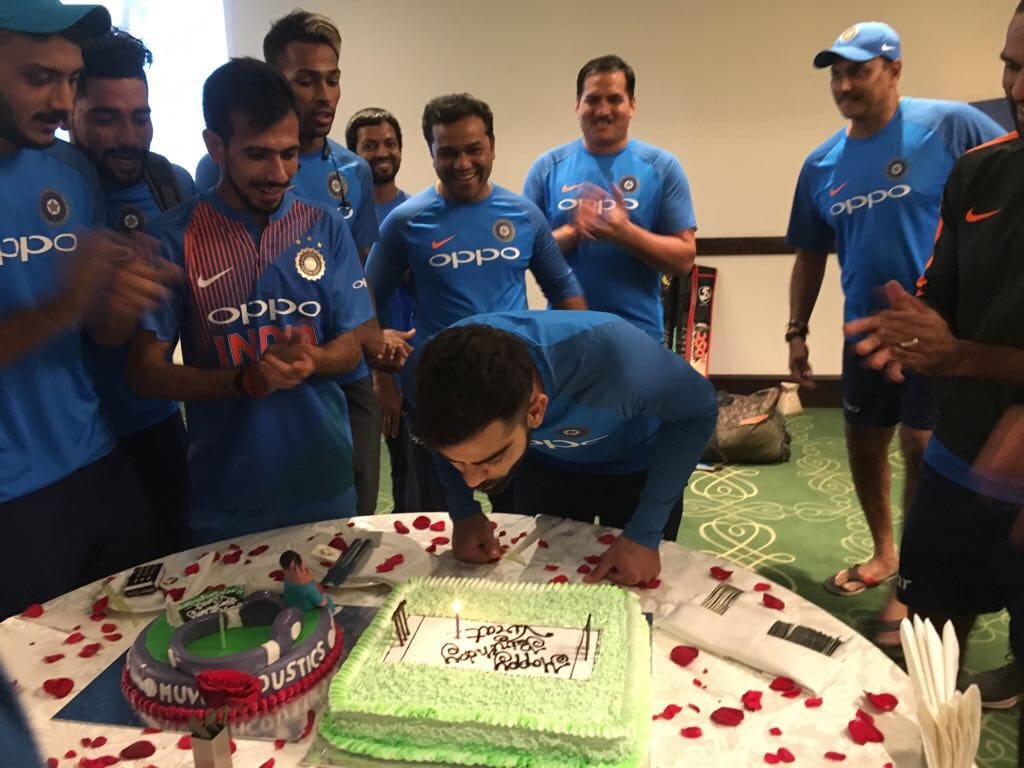 #HappyBirthdayVirat: Skipper Virat Kohli's birthday celebration with team india
