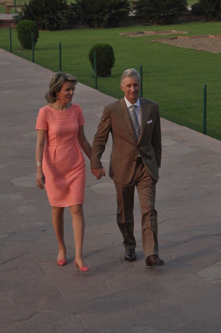 Belgium king and queen visited taj mahal 