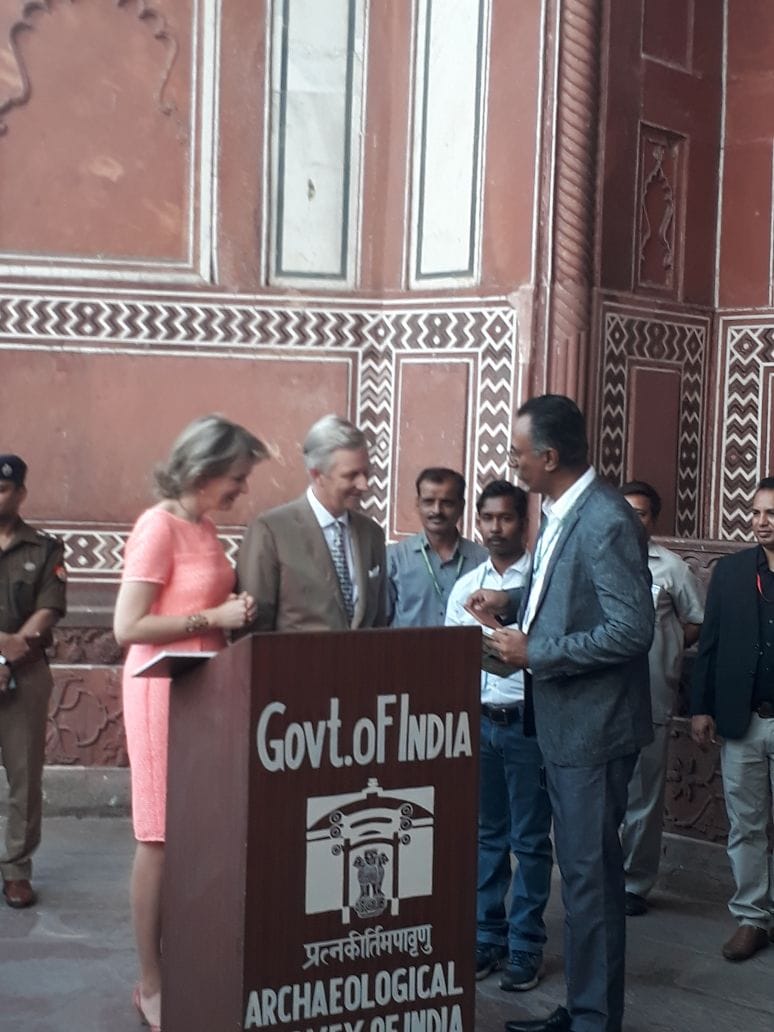 Belgium king and queen visited taj mahal 