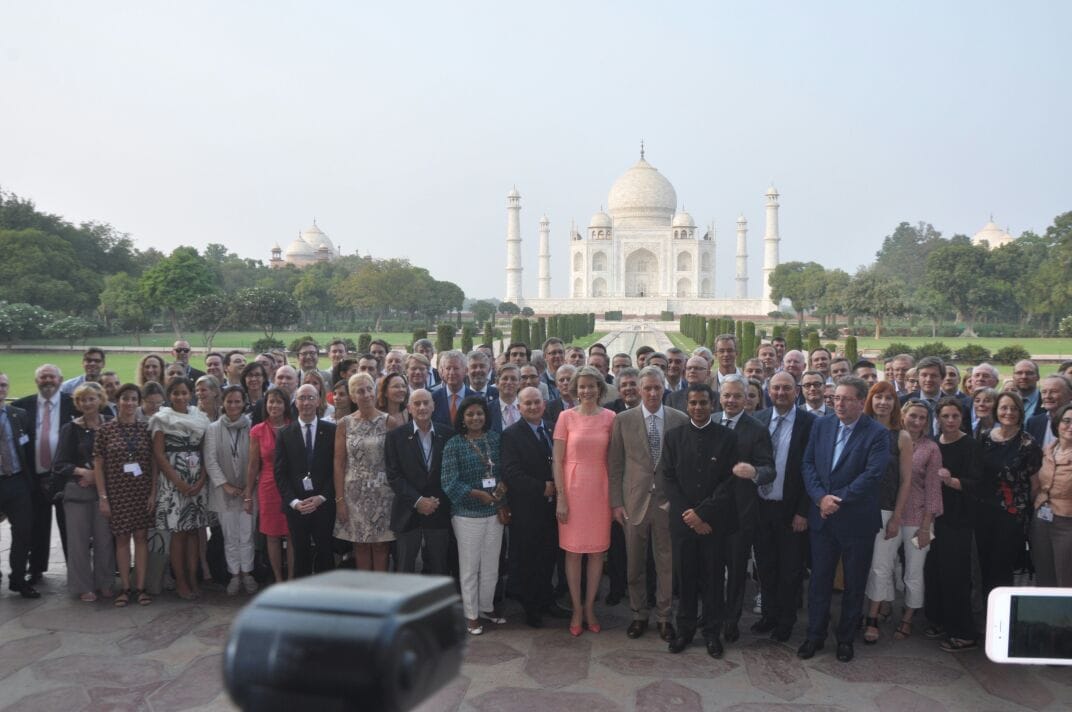 Belgium king and queen visited taj mahal 