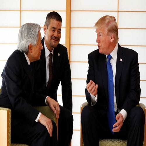  Japan gives grand welcome to donald trump