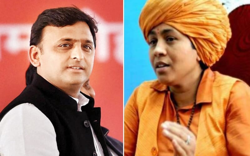mahant devyagiri meets former cm akhilesh yadav in lucknow