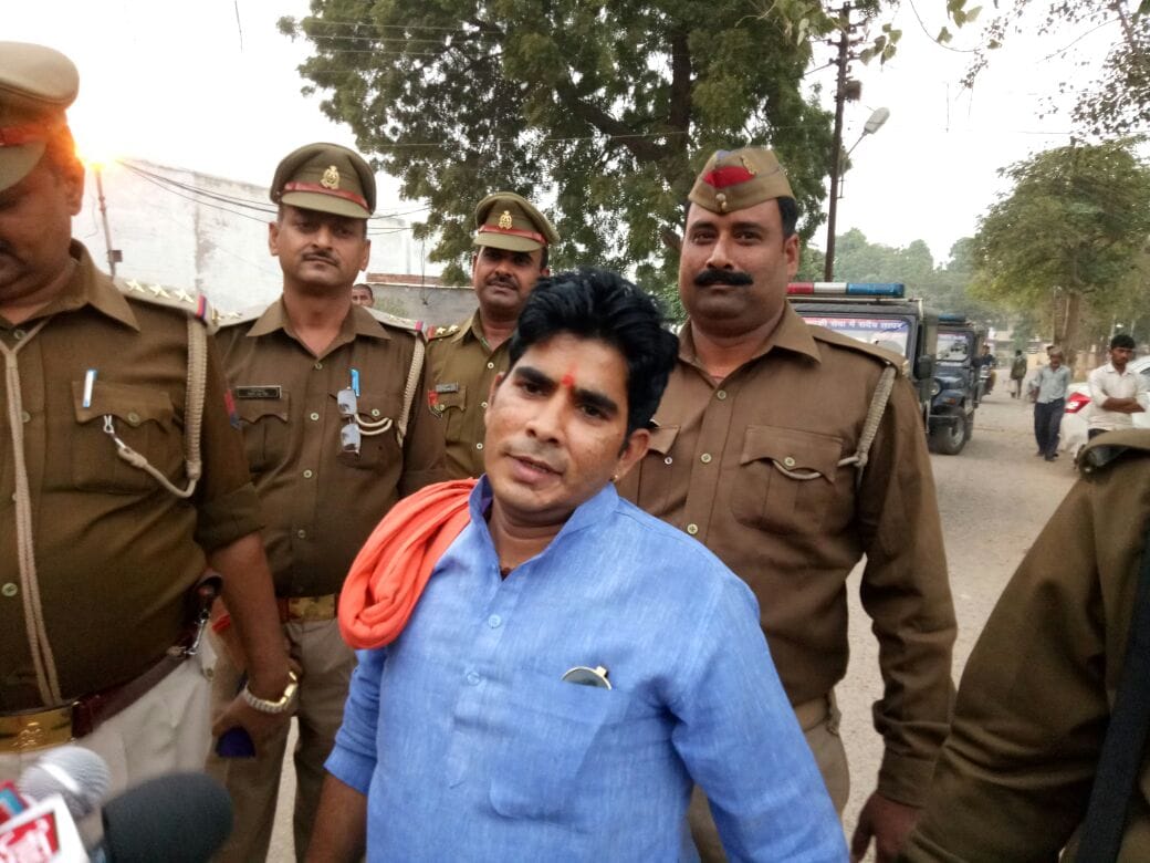 agra bajrang dal office bearer arrested for commenting on taj mahal