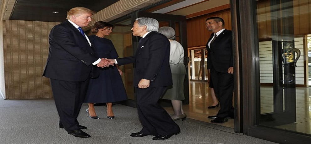  Japan gives grand welcome to donald trump