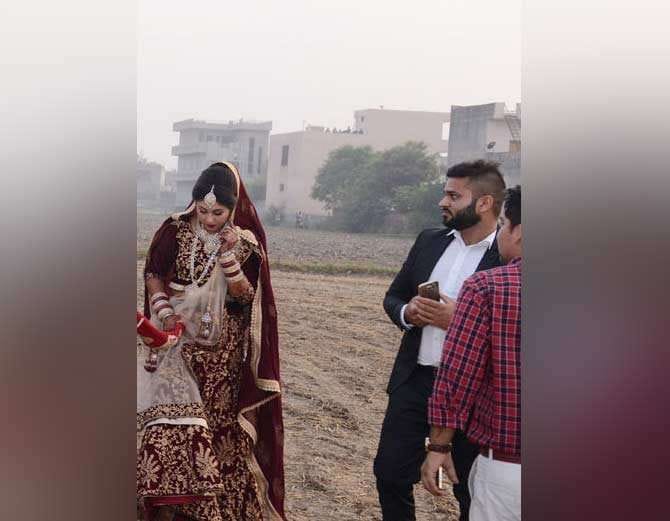 unique marriage at haryana by german based indian couple, eight phere