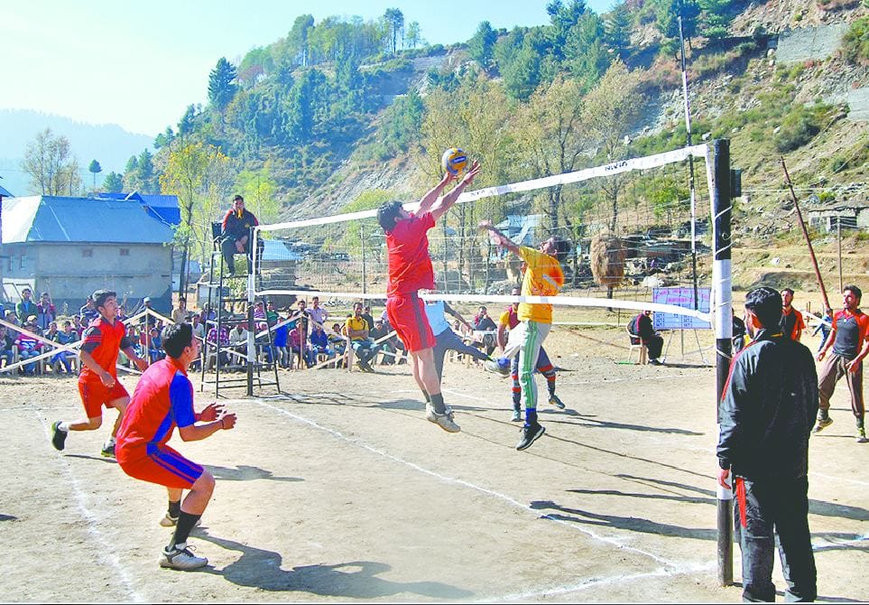 volleyball tournament in front of Pak checkpoints on LoC