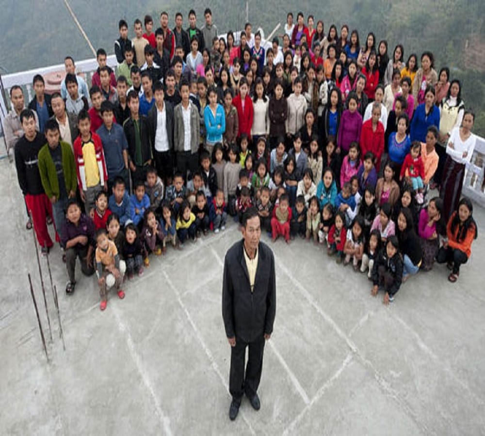 mizoram man has worlds biggest family with thirty nine wife and ninty four children