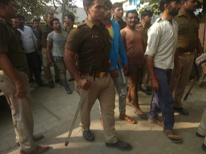 communal tension on village of mathura