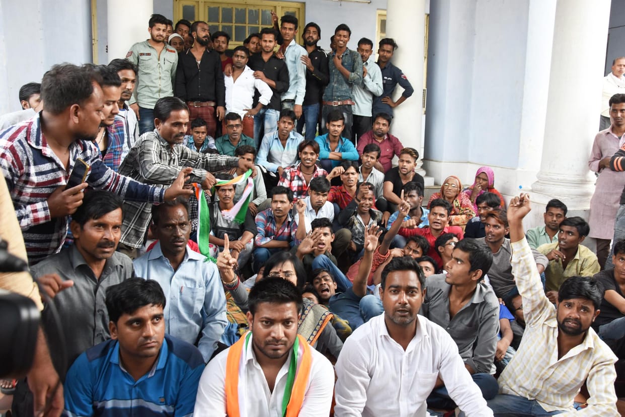 ruckus on not getting tickets in party for civic poll.