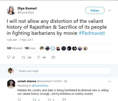 diya kumari tweet, I will not allow any distortion of the valiant history of Rajasthan