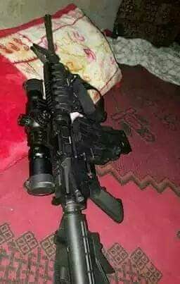 SEE THE PICS OF RECOVER GUN M4 CARBINE TO THE TERRORIST IN PULWAMA 