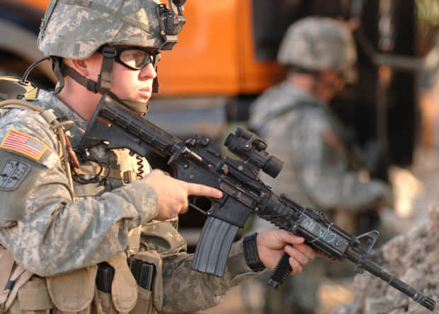 SEE THE PICS OF RECOVER GUN M4 CARBINE TO THE TERRORIST IN PULWAMA 