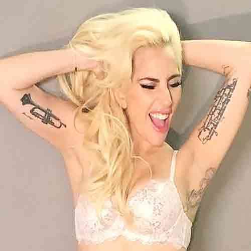 lady gaga revealing dress in 59 grammy awards