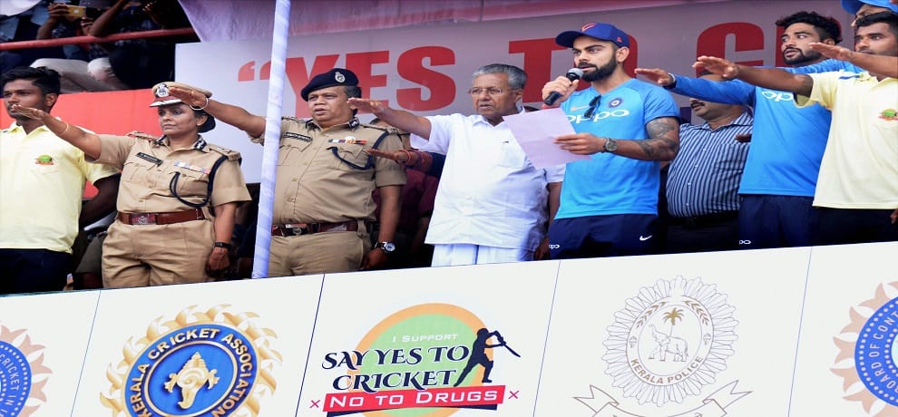 Team india captain Virat Kohli supports anti-drugs campaign