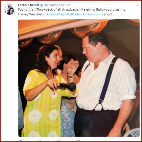 Farah Khan Shared picture with sexual harassment accused producer Harvey Weinstein 