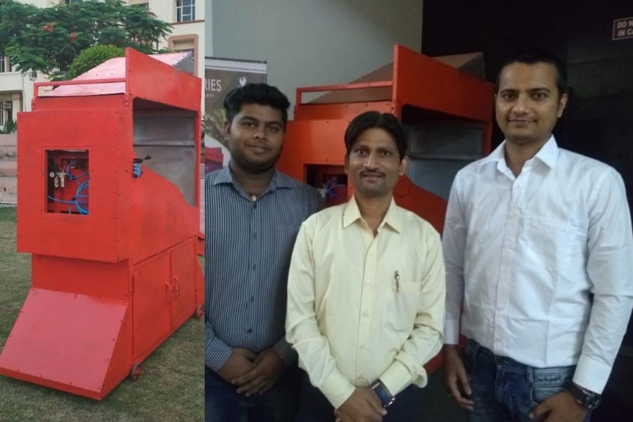 rice threshing machine of former  ITS students to be exhibited in global entrepreneurship summit.